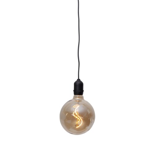 Globo LED deco. ámbar c/cable y gancho 4xAA IP44 EG3704