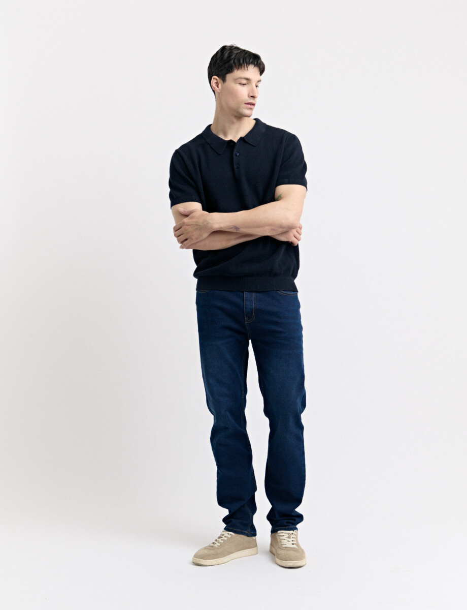 PANTALON HARRINGTON LABEL - Azul Oscuro 