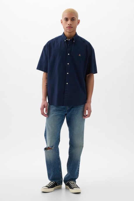 Camisa Manga Corta Oso Brannan Hombre Tapestry Navy