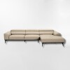 Sofá con chaise DUNA TELA BEIGE - DERECHO