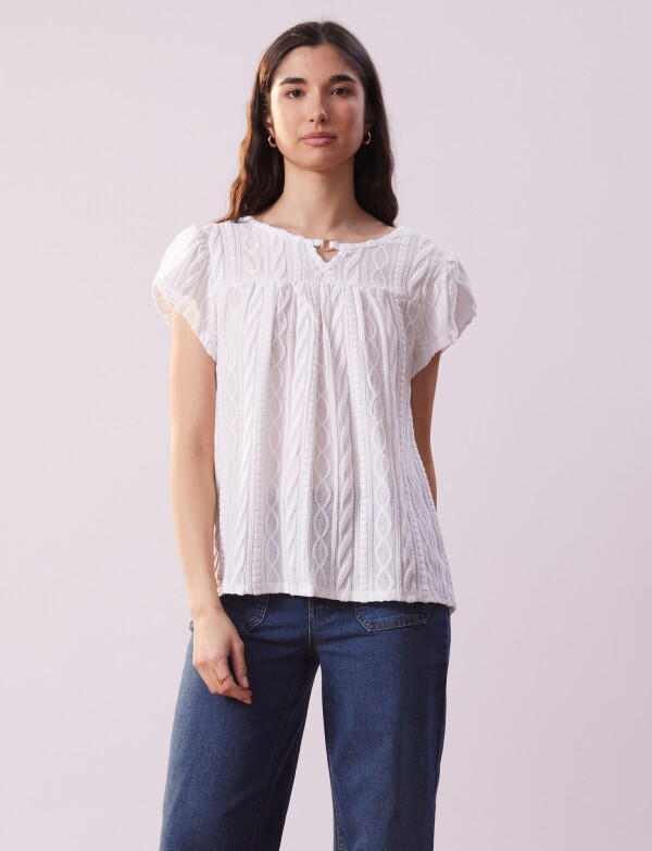 Blusa Labrada Det Metal CRUDO