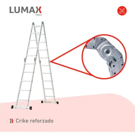 Escalera Andamio Lumax 16 Escalones SIN CHAPONES Plateado
