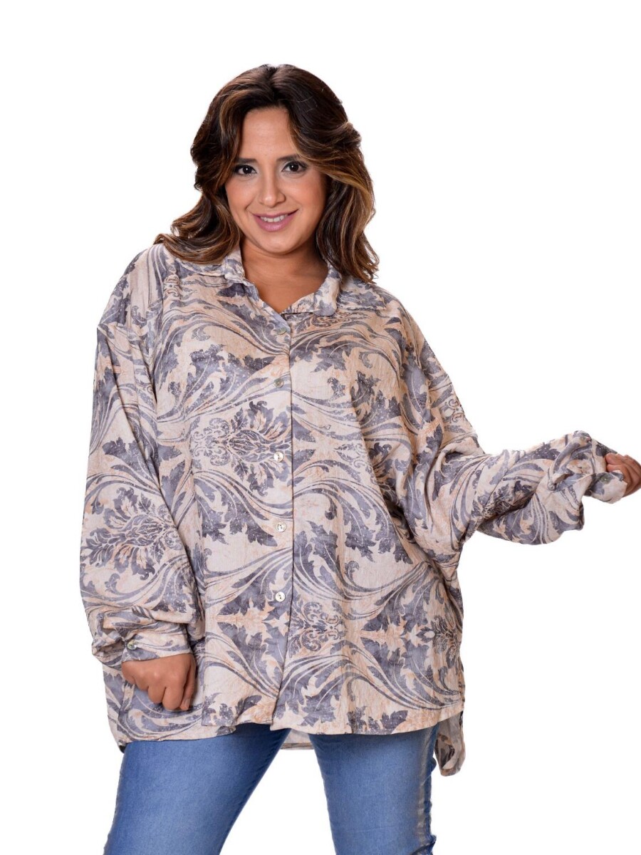 Camisa estampada de viscosa Camisa estampada de viscosa