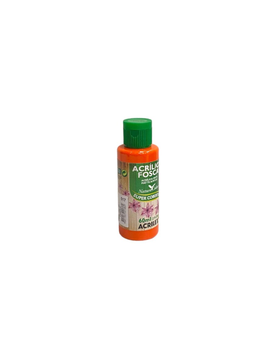 Pintura Acrílica Acrilex Mate 60 ml (Tonos Amarillos y Naranjas) - 517 Naranja 