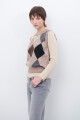 CHALECO ROMBOS BEIGE