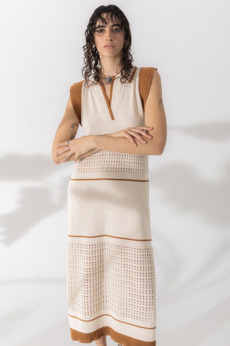 VESTIDO STRIPE Crudo Y Came