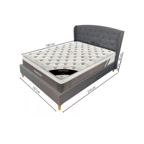 Sommier dos plazas THM Hybrid Gold Con Respaldo Sommier dos plazas THM Hybrid Gold Con Respaldo