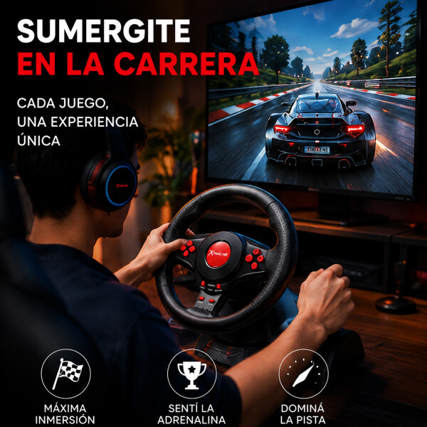 Volante Gamer Xtrike Me Cambios Pc Ps3 Xbox Switch Computado Volante Gamer Xtrike Me Cambios Pc Ps3 Xbox Switch Computado