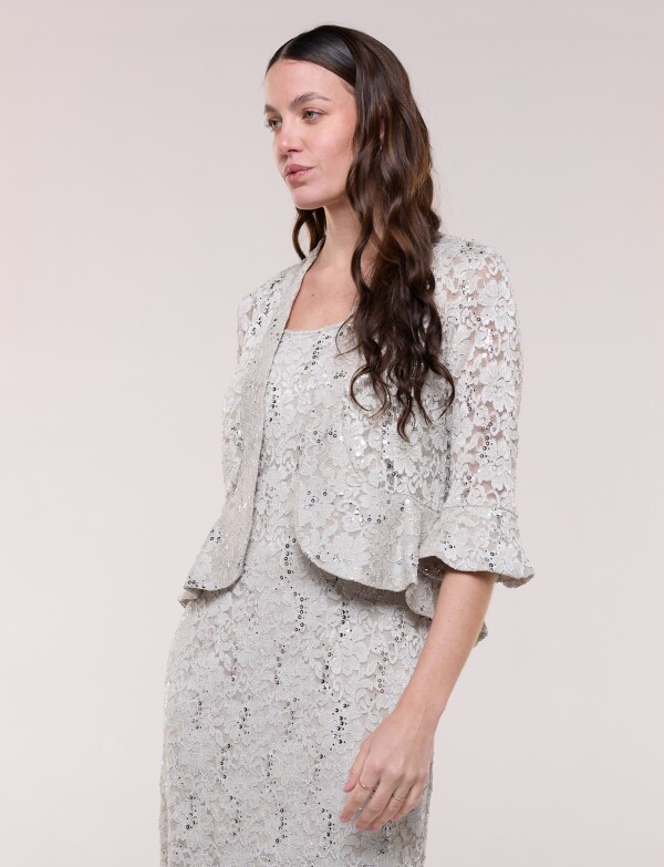 Conjunto Vestido & Chaqueta BEIGE