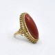 Anillo En Oro 18K Y Coral Anillo En Oro 18K Y Coral