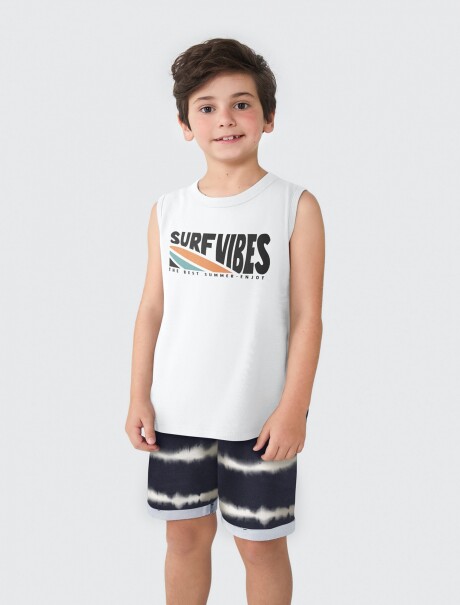 CONJUNTO INFANTIL CON ESTAMPA BLANCO