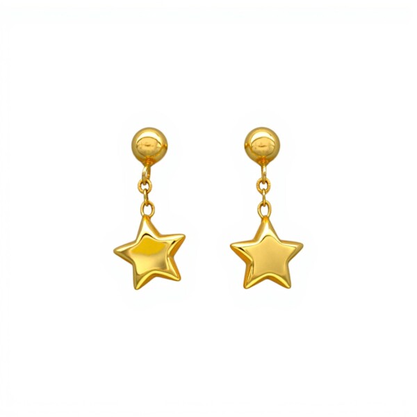 Caravanas pendiente Estrella - Oro bajo - Sin piedra- CA8072 sinpiedra