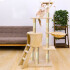 Rascador Torre 5 Niveles En Felpa Y Sisal Para Gato Juego Color Variante Beige