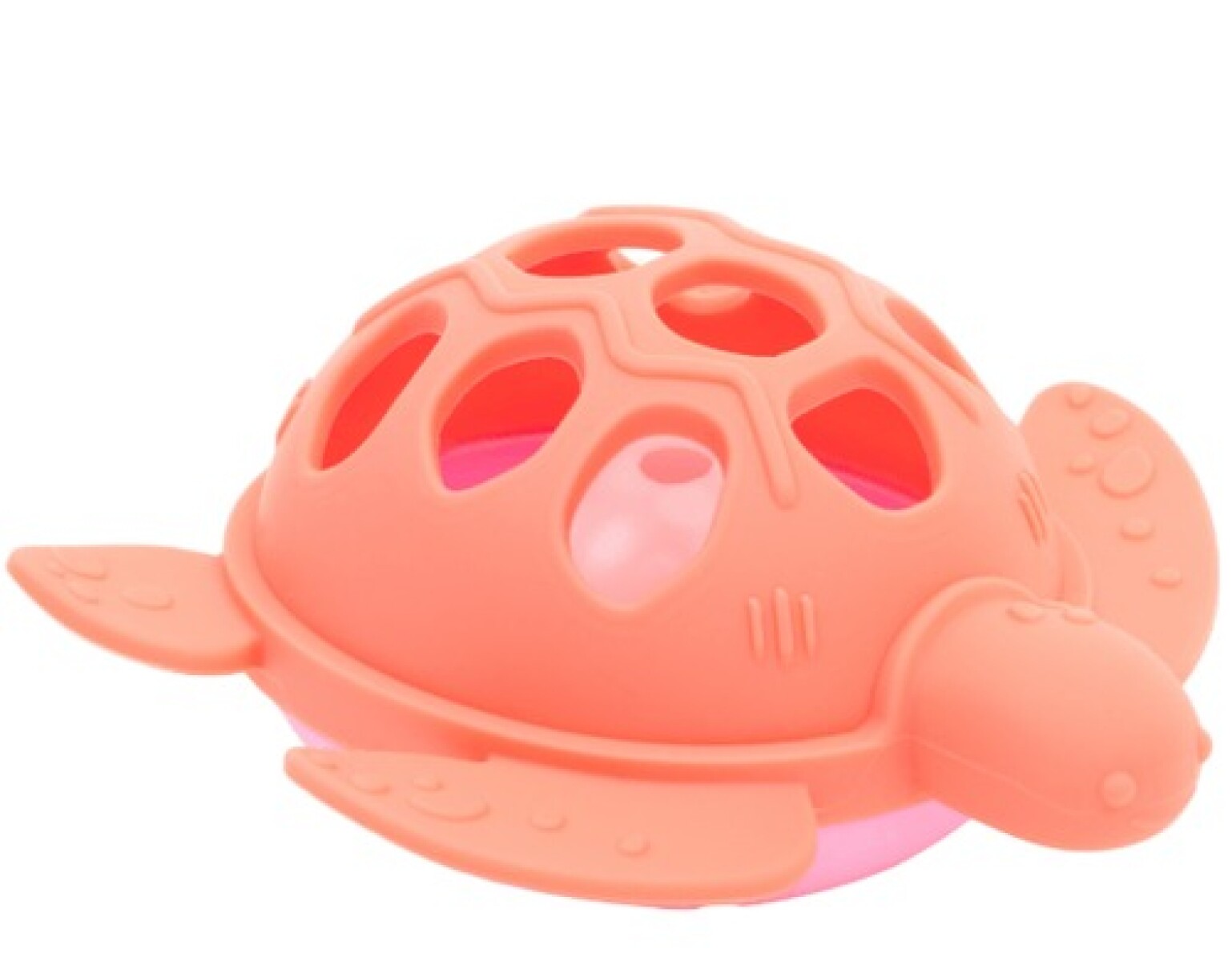 Mordillo sonajero silicona TORTUGA BUBA - rosa 