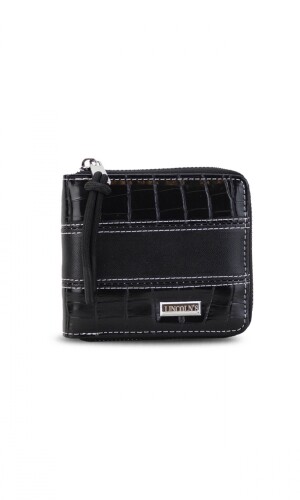 BILLETERA CANDELA CROCO NEGRO