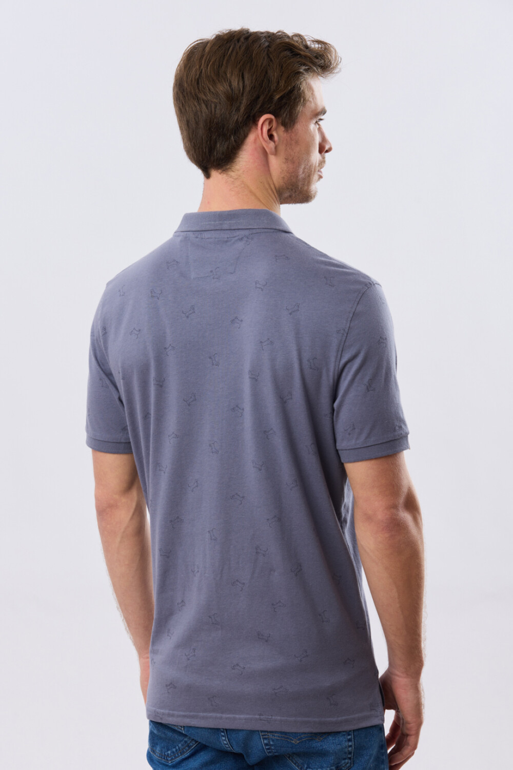 REMERA POLO ESTAMPADA JERSEY Indigo