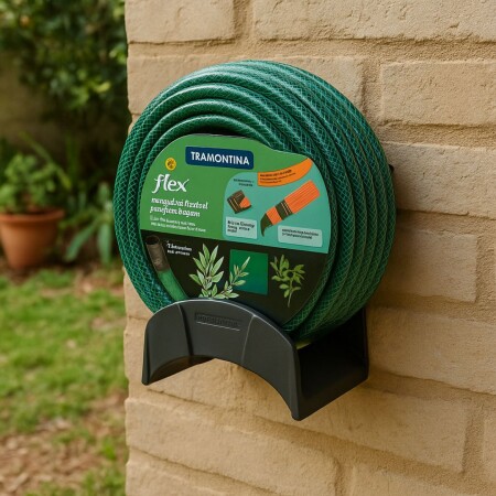 MANGUERA TRAMONTINA 15 METROS CON ACOPLES Y SOPORTE MANGUERA TRAMONTINA 15 METROS CON ACOPLES Y SOPORTE