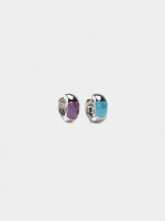 Aros Con Esmaltado multicolor