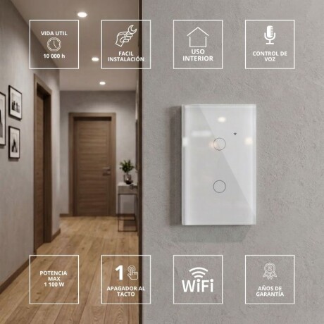 INTERRUPTOR SMAR 2 BOTONES LEDVANCE Interruptor de Pared 2 Botones Smart Wi-Fi LEDVANCE