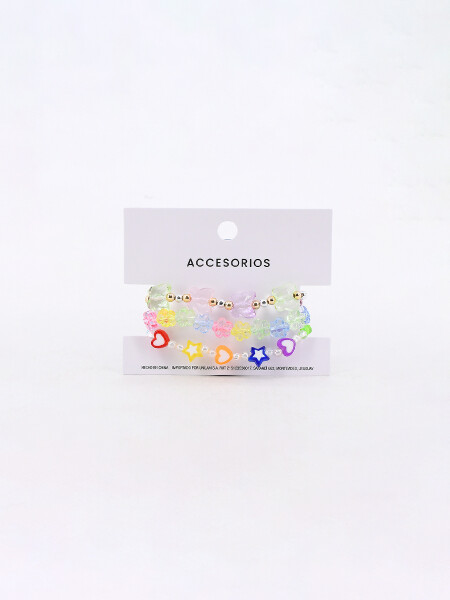 PULSERA SET X 3 MULTICOLOR