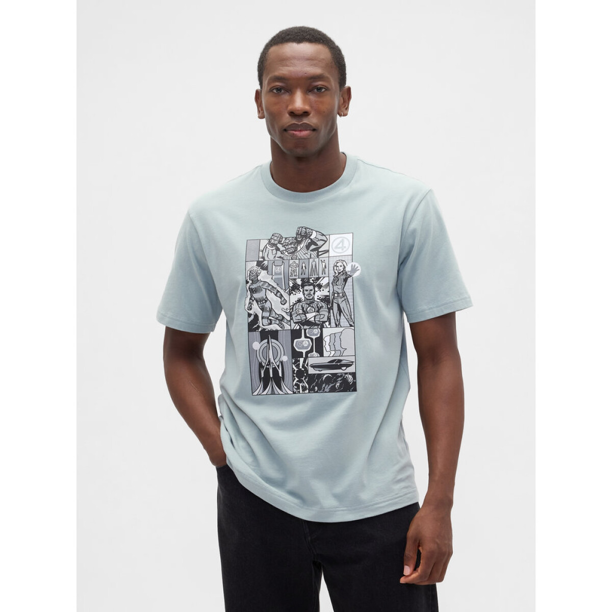 V-FRCH MVL FANTASTIC FOUR TEE - ICEBERG GREEN 16-5808 