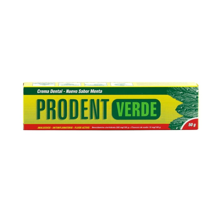 PRODENT VERDE MENTA CR. DENTAL POMO X 50 única