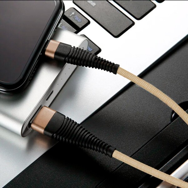 Cable Cargador Micro Usb Malla Super Reforzado Treqa 1 Metro Variante Color Cobre