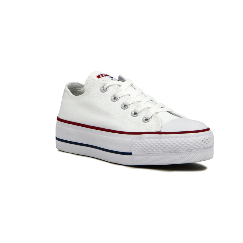 Converse Chuck Taylor Platform As Lift Ox Blanco-rojo