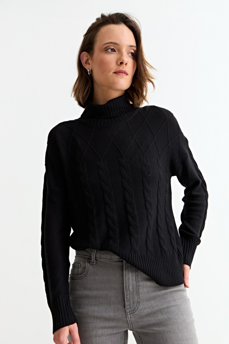 Sweater con estructura NEGRO