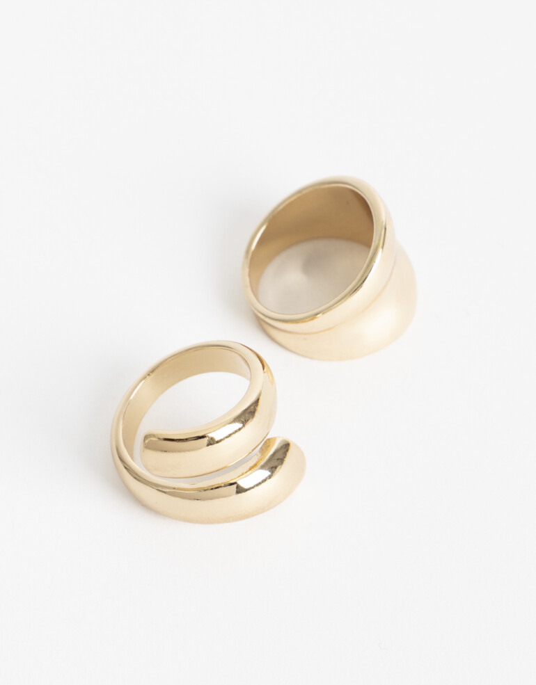 Sets Anillos Metal Set De Anillos Metal - Dorado