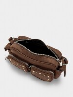 Bolso De Mano De Efecto Piel Con Tachuelas marron