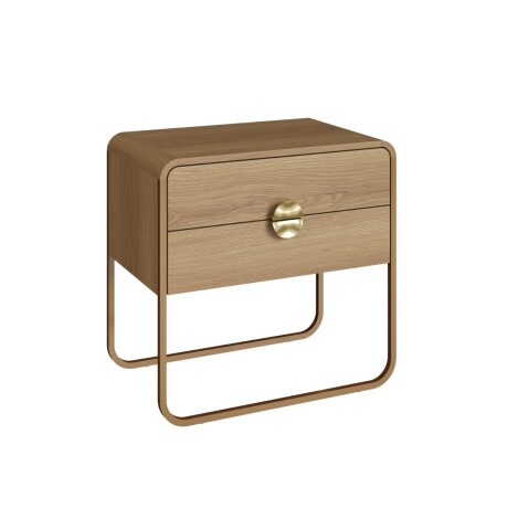 Mesa de Luz Luna - 2 Cajones Natural