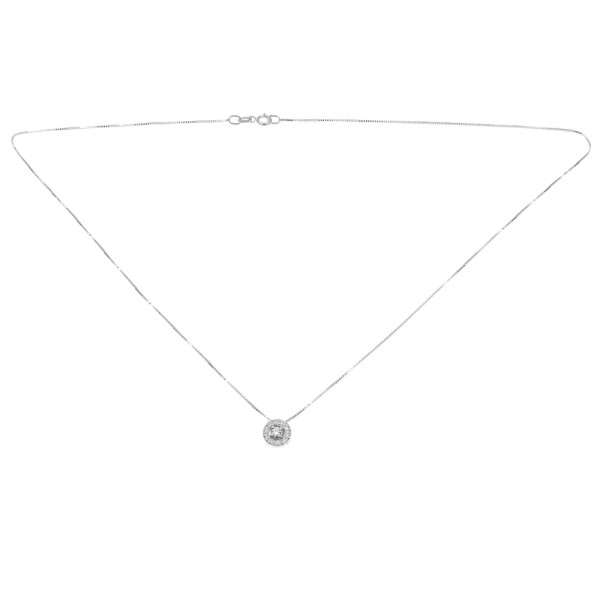Colgante Grace en oro blanco 18k con brillantes Colgante Grace en oro blanco 18k con brillantes