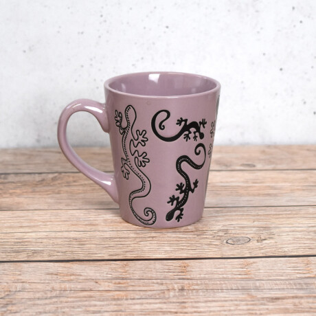 TAZA DE CERAMICA COLOR ROSA LABRADO LAGARTIJA TAZA DE CERAMICA COLOR ROSA LABRADO LAGARTIJA