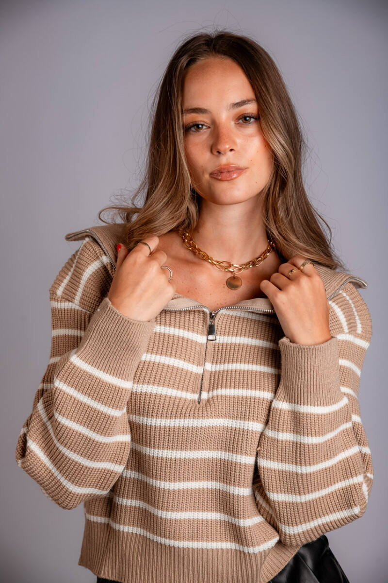 Buzo Rayas - beige 
