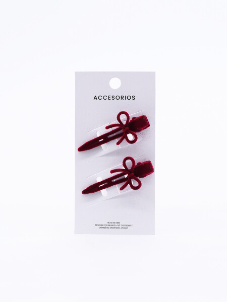 PINZA SET X 2 BORDEAUX