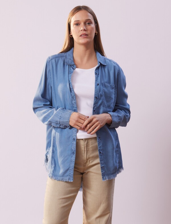 Camisa Tencel Flecos JEAN