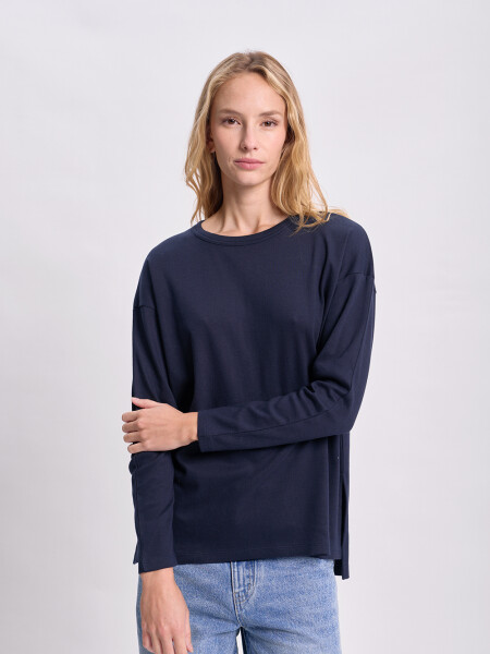 Remera manga larga Azul Marino