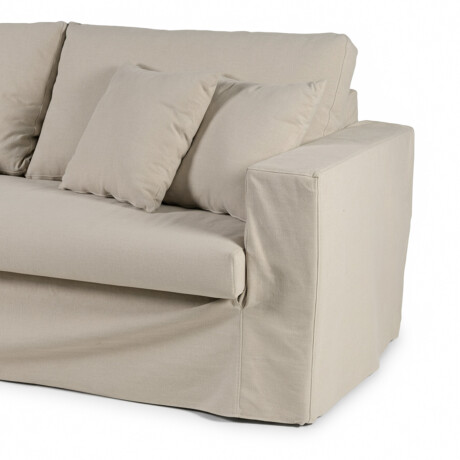 Sofá Moscow con Funda - Tela Rústica - 3 cuerpos TD5263-1636 (Capuccino)