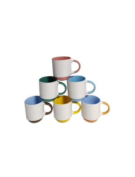 MUG RECTO CON BASE 380ML BLANCO/COLOR SURTIDO MUG RECTO CON BASE 380ML BLANCO/COLOR SURTIDO