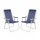 Kit 2 Reposeras Altas Plegables Aluminio Conforto Total Mor Azul Marino