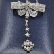 Pendiente Oro 18 K Blanco Y Brillantes Pendiente Oro 18 K Blanco Y Brillantes