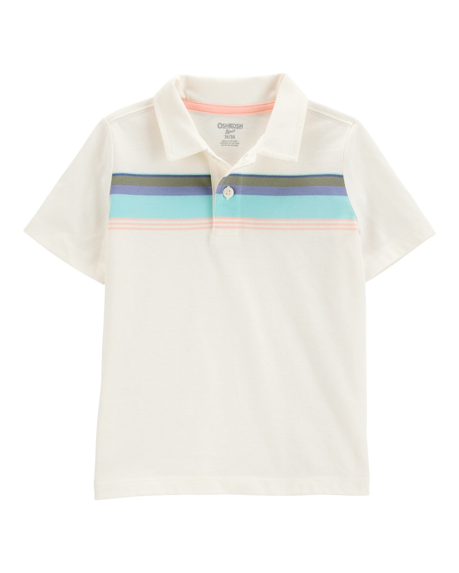 Remera polo de algodón, color crema Sin color