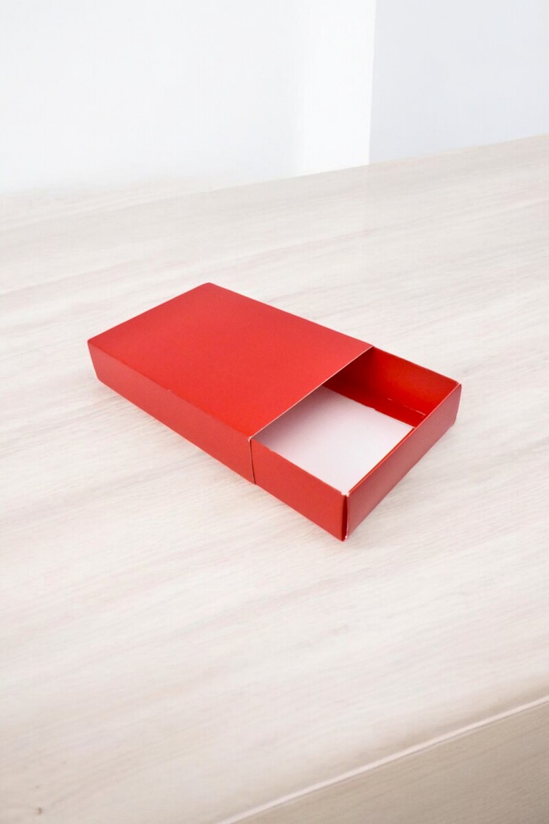 Caja tipo fosforo 10x14x3 cm - ROJO 