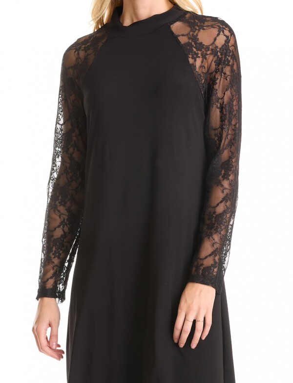 Vestido Manga Encaje NEGRO