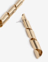 Aros Colgantes Largos Metal Aros Colgantes Largos, Espiral - Dorado
