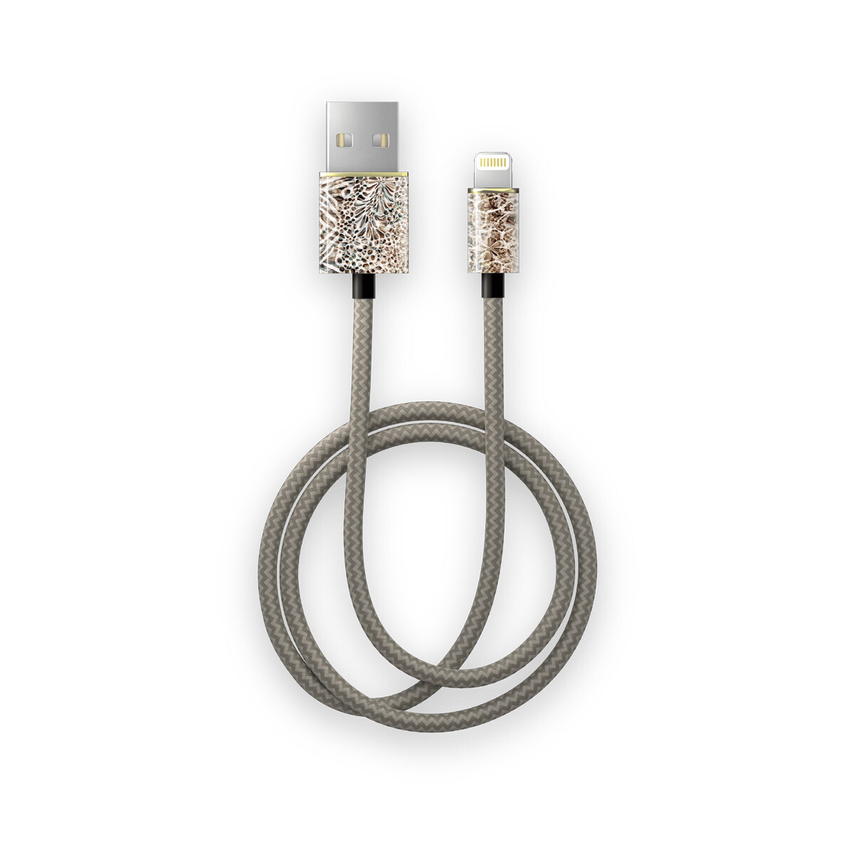 Cable de Carga Fashion Cable Ideal of Sweden USB a Lightning 1 Metro - Brown 