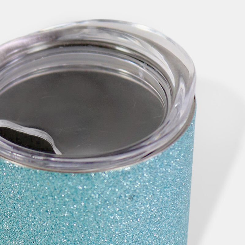 MINI VASO INOX VERDE C/BRILLO C/PAJITA 90ML Unica