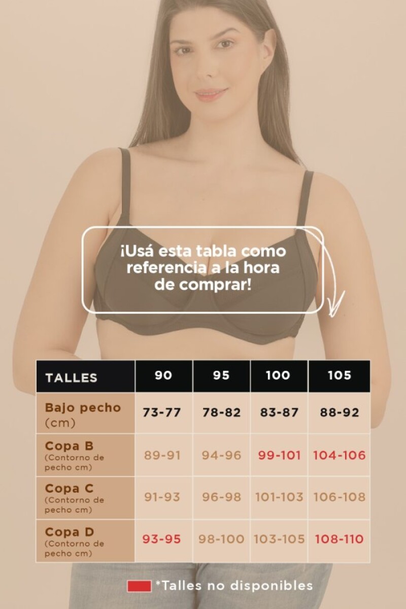 Corpiño de Microfibra. Avellana