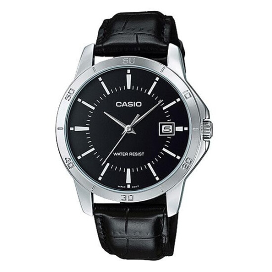 Reloj CASIO MTPV004L-1AUDF en Cuero Negro Esfera 42mm 0